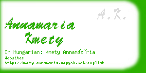 annamaria kmety business card